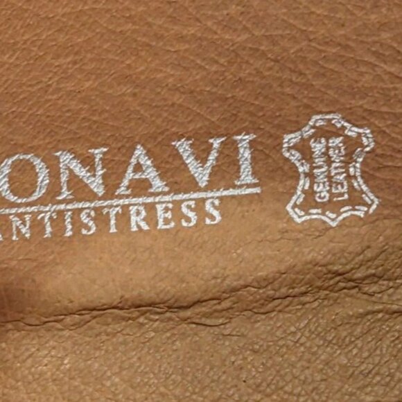 BoNaVi Leather Slip On Comfort Shoes Burnished Red Womens Size 40 (US 8.5) - Picture 3 of 11